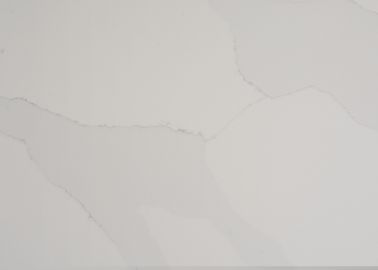 Ο λεκές αντιστέκεται στον άσπρο τεχνητό Countertop πλακών χαλαζία γυαλίζοντας χαλαζία Stone